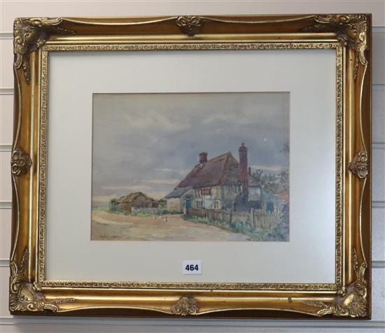 Francis Leonard Blanchard, watercolour, Woolpack Inn, Walland Marsh, signed, label verso, 25 x 34cm